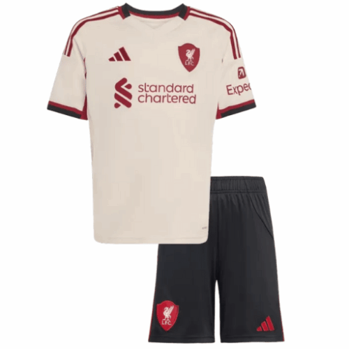 Liverpool Away Kids Soccer Jerseys Kit 2025/26