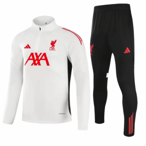 Liverpool 1/4 Zip Tracksuit 2025/26 White Liverpool 1/4 Zip Tracksuit 2025/26 White
