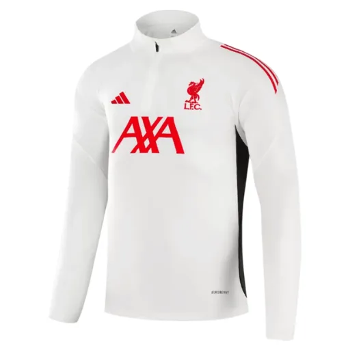 Survêtement zip 1/4 Liverpool enfant 2025/26 blanc