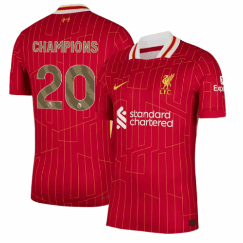 CHAMPIONS #20 Liverpool Home Authentic Soccer Jersey 2024/25