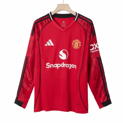 Manchester United Home Long Sleeve Soccer Jersey 2024/25 Manchester United Home Long Sleeve Soccer Jersey 2024/25