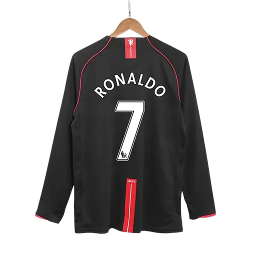 Camiseta de fútbol retro de primera equipación del Manchester United de manga larga 2007/08
