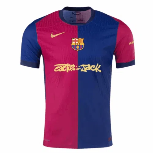 Camiseta de fútbol auténtica de primera equipación del Barcelona X Travis Scott 2024/25