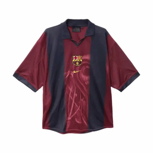 Camiseta de fútbol vintage del Barcelona X CJ de primera equipación 2000/01