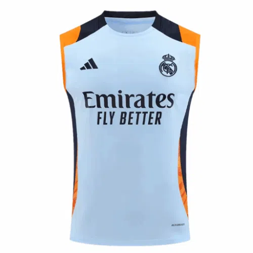Real Madrid Pre-Match Sleeveless Top 2024/25 Blue Real Madrid Pre-Match Sleeveless Top 2024/25 Blue