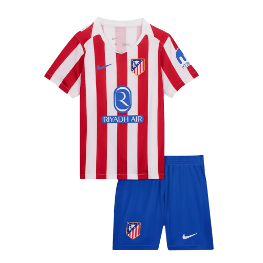 Atletico Madrid Home Kids Soccer Jerseys Kit 2025/26