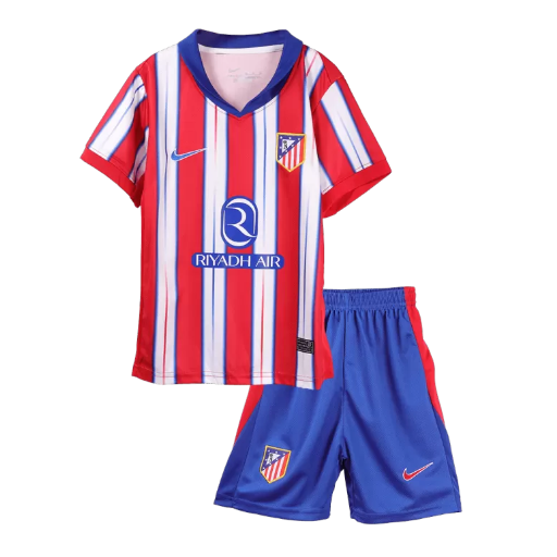 Atletico Madrid Home Kids Soccer Jerseys Kit 2024/25