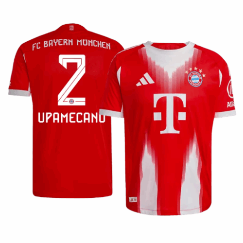 UPAMECANO #2 Bayern Munich Home Authentic Soccer Jersey 2025/26