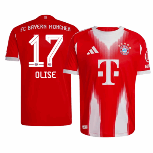 OLISE #17 Bayern Munich Home Authentic Soccer Jersey 2025/26