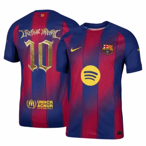 LAMINE YAMAL #10 Barcelona Home Maillot Authentique 2025/26 Kopa Trophy Edition