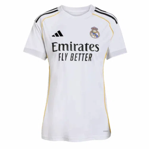 Camiseta de fútbol de primera equipación del Real Madrid para mujer 2025/26