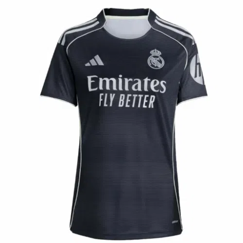 Camiseta de fútbol de segunda equipación del Real Madrid para mujer 2025/26