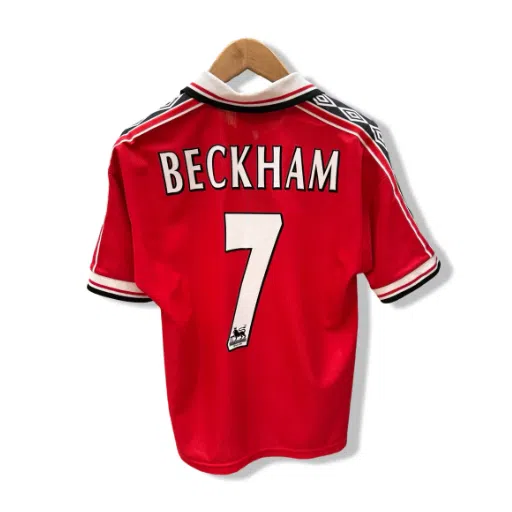 camiseta de fútbol de david beckham del manchester united 1998