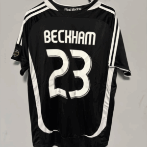 david beckham real madrid black jersey