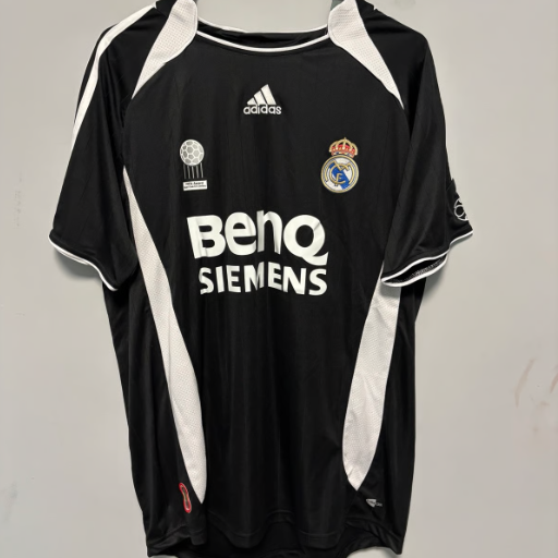 david beckham real madrid black jersey-2