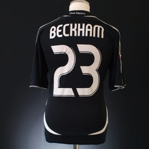 david beckham real madrid black jersey-3