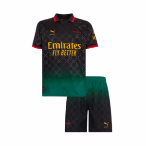 Kit de maillots de football pour enfants à la quatrième sortie de l'AC Milan 2024/25