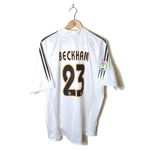 david beckham retro jersey real madrid