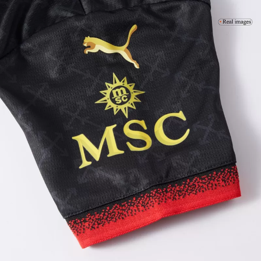 Kit de maillots de football pour enfants à la quatrième sortie de l'AC Milan 2024/25-3