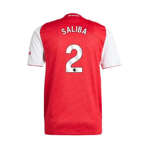 SALIBA #2 Arsenal Home Authentic Soccer Jersey 2025/26 - SoccerKit