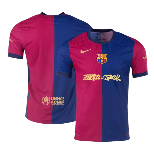 Barcelona X Travis Scott Home Authentic Soccer Jersey 2024/25 -3