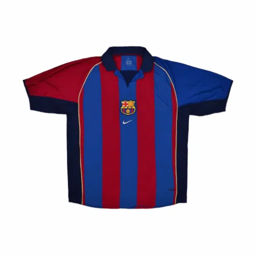 Camiseta de fútbol retro de primera equipación del Barcelona 2001/02
