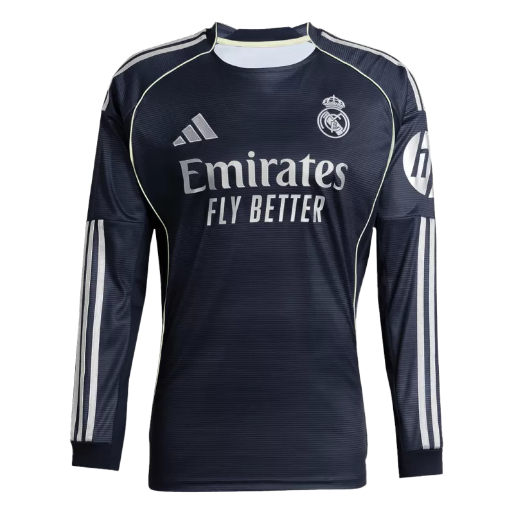 Real Madrid Away Long Sleeve Soccer Jersey 2025/26