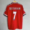 david beckham manchester united camiseta de fútbol 1999-3