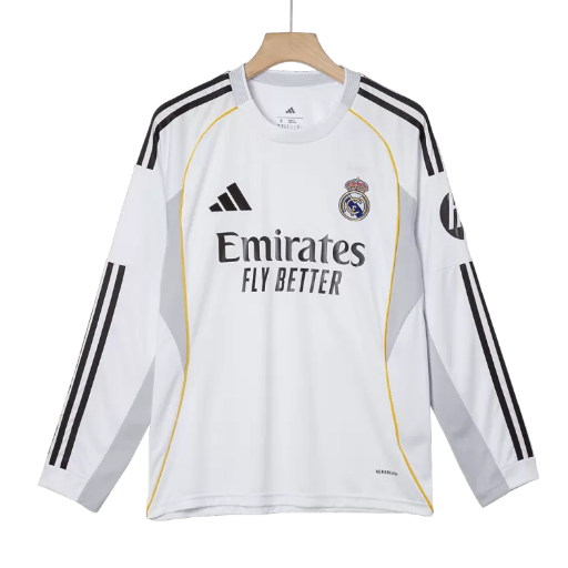 Real Madrid Home Long Sleeve Soccer Jersey 2025/26 -4