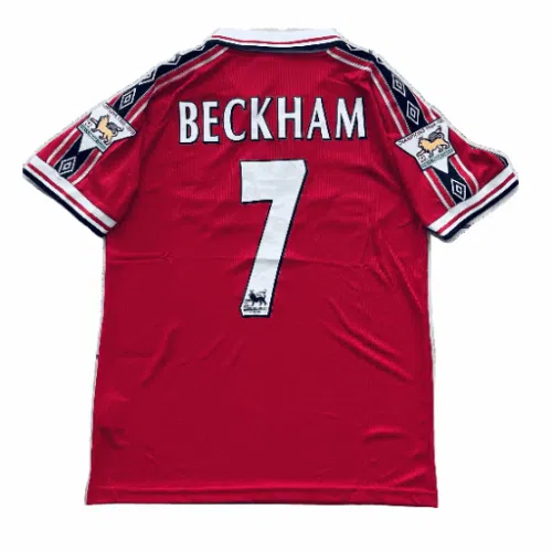 camiseta de fútbol de david beckham del manchester united 1996