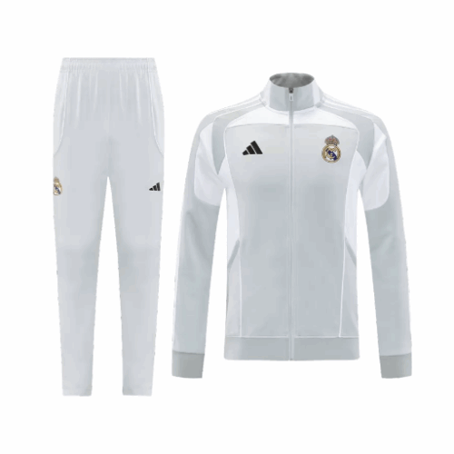 Real Madrid Home Jacket Tracksuit 2025/26 Gray