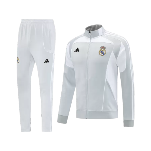 Real Madrid Home Jacket Tracksuit 2025/26 Gray-1