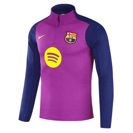 Barcelona 1/4 Zip Tracksuit 2025/26 Kids Purple