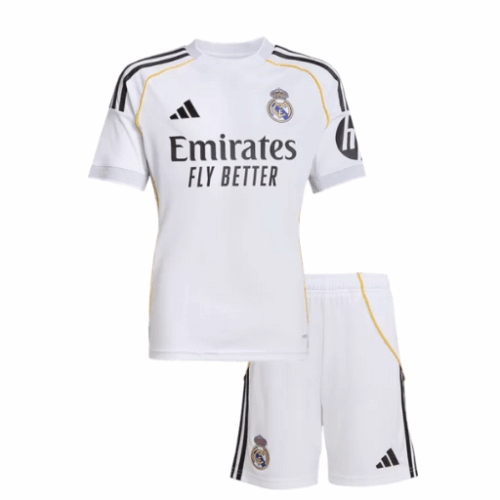 Real Madrid Home Kids Soccer Jerseys Kit 2025/26