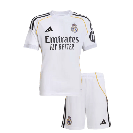 Real Madrid Home Kids Soccer Jerseys Kit 2025/26