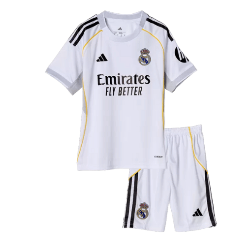 Real Madrid Home Kids Soccer Jerseys Kit 2025/26