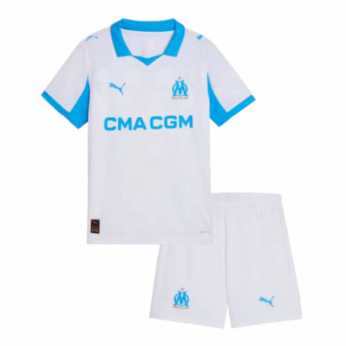 Maillots de football pour enfants Marseille Home Kit 2025/26