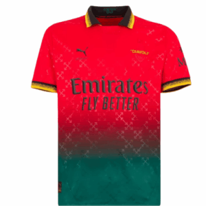 Maillot de football du quatrième gardien de but de l'AC Milan 2024/25 Rouge