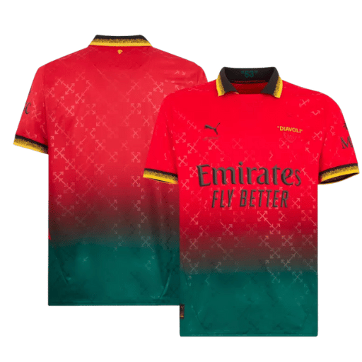Maillot de football du quatrième gardien de but de l'AC Milan 2024/25 Rouge