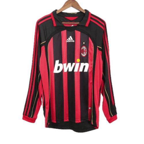 Vintage Soccer Jersey AC Milan Home Long Sleeve 2006/07