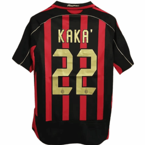 Vintage Soccer Jersey KAKA' #22 AC Milan Home 2006/07