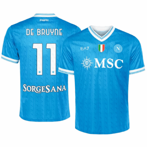 DE BRUYNE #11 Camiseta de fútbol local Napoli 2025/26 DE BRUYNE #11 Camiseta de fútbol local Napoli 2025/26