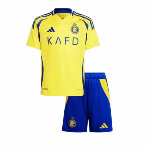 Al Nassr Home Kids Soccer Jerseys Kit 2024/25 Al Nassr Home Kids Soccer Jerseys Kit 2024/25