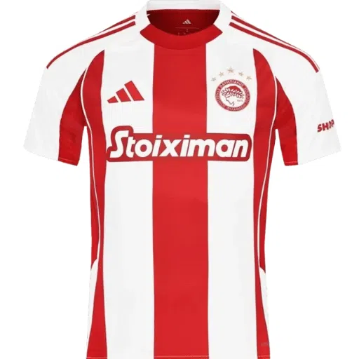 Camiseta de fútbol de primera equipación del Olympiacos 2025/26