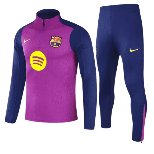 Chándal con cremallera 1/4 del Barcelona para niños 2025/26 morado