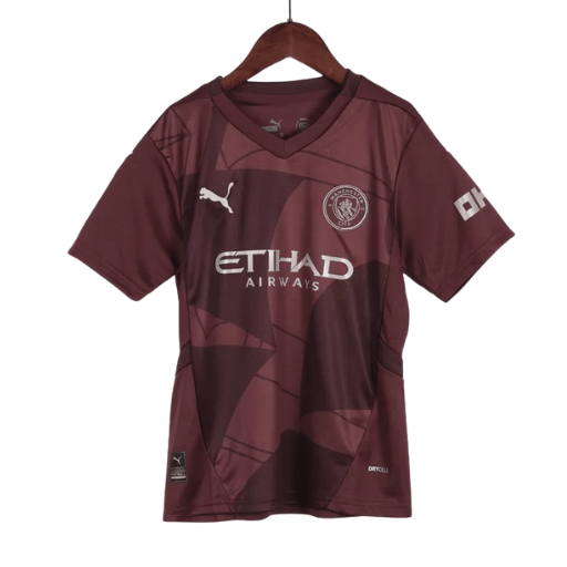 Manchester City Third Away Kids Soccer Jerseys Kit 2024/25