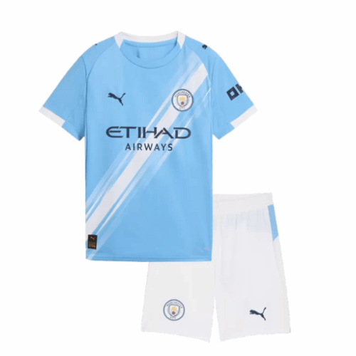 Manchester City Home Kids Soccer Jerseys Kit 2025/26 Manchester City Home Kids Soccer Jerseys Kit 2025/26