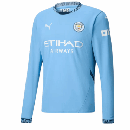Manchester City Home Long Sleeve Soccer Jersey 2024/25