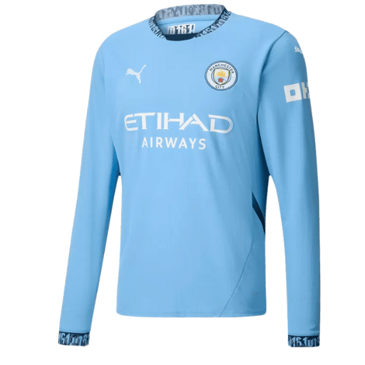 Manchester City Home Long Sleeve Soccer Jersey 2024/25