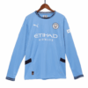 Manchester City Home Long Sleeve Soccer Jersey 2024/25